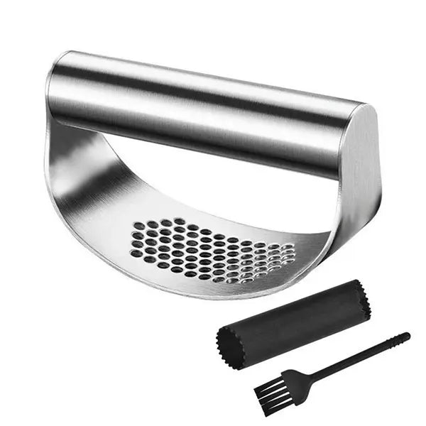 Upgraded Stainless Steel Garlic Press Squeezer Manual Garlic Ginger Rocker Crusher Garlic Cutting Mince Tools Kitchen Gadgets