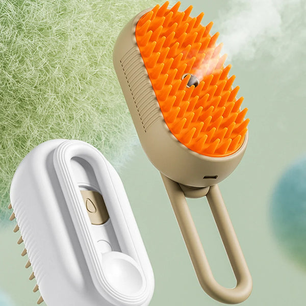 3-in-1 Dog Hair Brush Cat Hair Brush Electric Pet Cleaning Brush Steam Spray Brush Massage Hair Removal Comb Anti Flying Brush