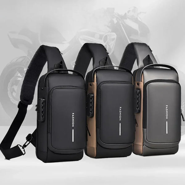 Men's Multifunction Anti-theft USB Shoulder Bag Man Crossbody Cross Body Travel Sling Chest Bags Pack Messenger Pack for Male